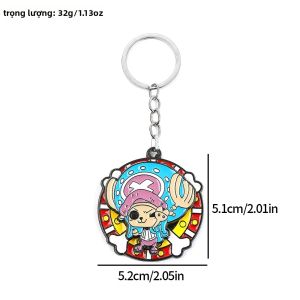 Bandai | Bộ Móc Khóa Anime - Trafalgar Law Roronoa Zoro Luffy Chopper Kim Loại Móc Khóa Xe Hơi Mặt Dây Chuyền Quà Tặng Cho Người Hâm Mộ Hình Hoạt Hình Sưu Tầm