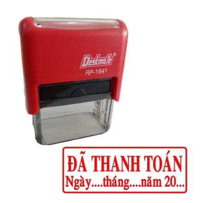 con dấu đã thanh toán ngày tháng năm