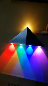 【Free Gifts+24H ship】BBLAMP 5W LED triangle colored lamp corridor lamp wall lamp decorative lamp living room indoor and outdoor wall lamp