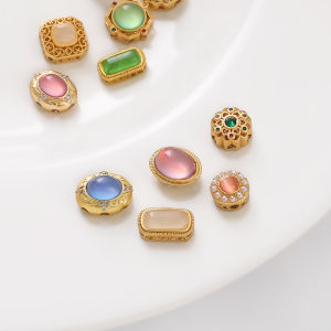 1PC High Quality Gold Plated Brass Beads CharmLoose Spacer Beads for Bracelet Necklace DIY Jewelry Making Accessories