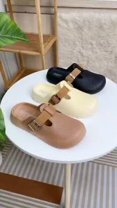 YOTO Sandals For Women Casual With An Adjustable Buckle Lightweight Flat Rubber Shoes