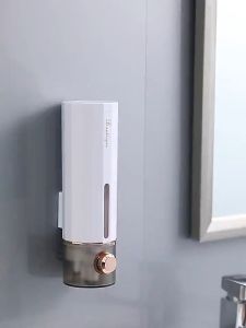 SG [READY STOCK] 450ml Manual Soap Dispenser No-Drill Wall Mounted Shampoo Handwashing fluid Shower Gel Box for Bathroom Restroom Hotel Home