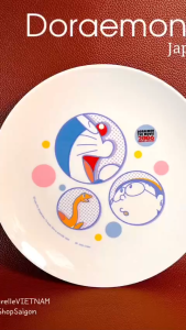 [Hàng Hiếm Japan New] 01 Đĩa Sứ Lưu Niệm Doraemon & Khủng Long Piisuke Bản Hiếm 2006 - 19cm