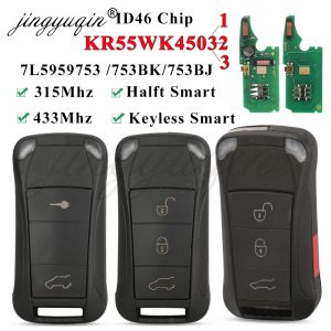 ID46 315/433MHz Flip Car Remote Control Key For Porsche Cayenne 2004-2011 PCF7946/7942 KR55WK45021 /22 /32 7L5959753 /BJ/BK