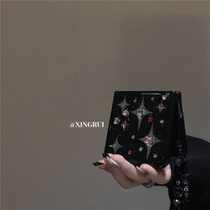 Ins Style Galaxyzflip6/5/7 Womens Full Cover Droplet Glue Starry Sky Diamond Chain Mobile Phone Case for Huawei Pocket2