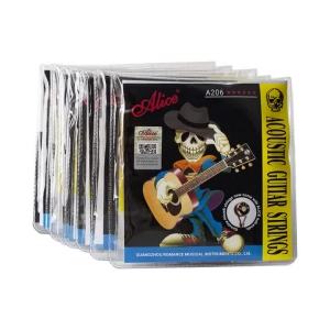 Alice | Bộ Dây Đàn Guitar Acoustic Alice A206 Lõi Thép Hợp Kim Đồng Chống Gỉ 011-052/012-053 Dây Đàn Guitar Dân Gian Cấp Nhập Môn
