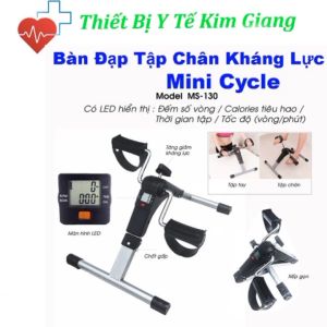 Xe Đạp Mini CyCle Tập Tại Nhà - Phục Hồi Chức Năng Có Hiện Thị Đồng Hồ Số Vòng Thời Gian Ngày Giờ