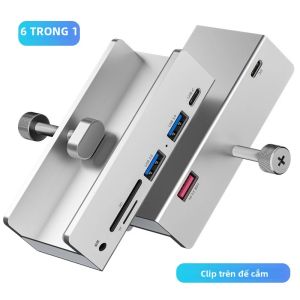 6 Cổng USB 3.0 HUB Truyền Dữ Liệu Tốc Độ Cao Với Nguồn Điện Kẹp-Loại Đa Bộ Chia Adapter Dành Cho Laptop 5G USB3.0 Bộ Chia