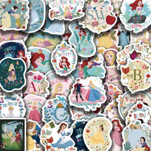 Disney | Bộ 50 Công Chúa Anime Graffiti Bộ Hình Dán Nhân Vật Disney Bạch Tuyết Ariel Lọ Lem Kawaii Tường Báo Cho DIY Đàn Guitar Xe Đạp 3-8Cm