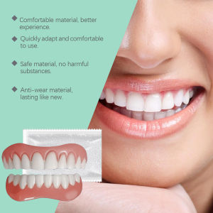 Silicone Dentures False Teeth Full Set Easy Wear Comfortable Anti Friction Protect Mouth Prevent Falling Soft Denture Reline Kit