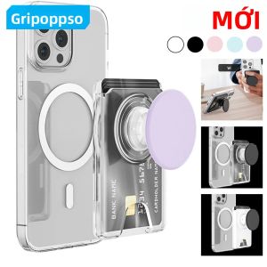Ốp Điện Thoại Đa Năng Grippopso Có Nam Châm Tích Hợp Giá Đỡ Điện Thoại Mở Rộng Và Kẹp Thẻ Cho iPhone Samsung - Ổ Cắm Chắc Chắn Chống Trượt