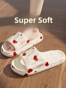 Womens Summer Outdoor Wearable Slip-resistant EVA Home Bathroom Comfortable Flat Heel Cartoon Print Footwear Indoor Slippers