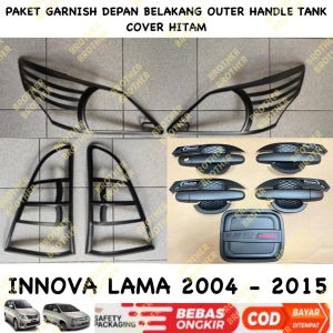 Paket Grand Innova 2012 2014 Garnish Depan Belakang Outer Handle Tank Cover Hitam Chrome
