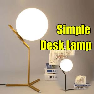 Ball Shaped Desk Lamp Bar Office Decoration Lamps Black Gold Energy-Saving Eye Protection Reading Table Light