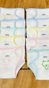 Set 5 Cái Tã vải sơ sinh Cotton JOU - Miếng dán bo mềm dán chắc chắn - Có 3 Size cho bé 3-9Kg