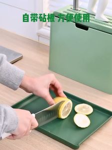 SANCY Multifunctional Kitchen Knife Rack Plastic Drainable Dish Organizing Storage Box - Fulfilled by SANCY