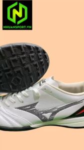 Giày bóng đá mizun neo 4 pro giày đá banh sân cỏ nhân tạo trắng vạch đế tf đệm êm