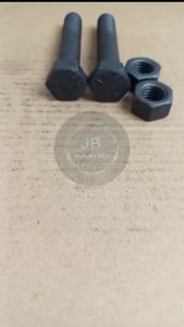 BAUT BAJA KUNCI 27 M18X100 PANJANG 10 CM 10CM GRADE 8.8 HTB M18 X 100 HALF DRAT HITAM BAUD 19 HEXA BOLT 18 X 100 100MM 100 MM PITCH DRAT 2.5 DIAMETER DRAT 18MM SEKRUP SKRUP