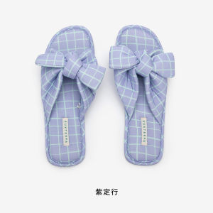 Dép Nữ EUXTERPA Mùa Hè Mới Thắt Nút Bướm Vải Chống Trượt Nhẹ Thoải Mái Trong Nhà Trong Nhà Sàn Bằng Vải