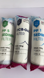 Bộ 3 lõi lọc thô 123 chính hãng máy lọc nước Mutosi