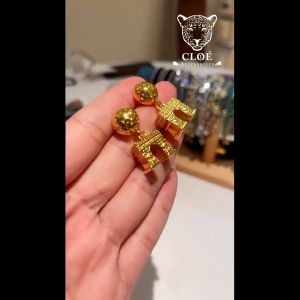 Bông tai nữ chuôi bạc 925 khuyên tai hoạ tiết cổ điển phụ kiện trang sức Cloe Accessories 5487