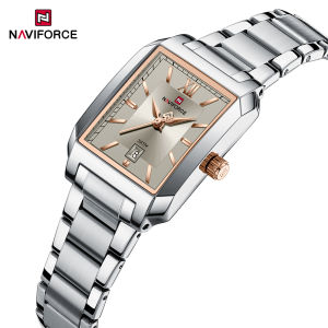 NAVIFORCE Original Watch for Wowen Calendar Stainless Steel Strap 30m Waterproof Brand New Quartz Ladys Girls Casual Fashion Watches NF9251L
