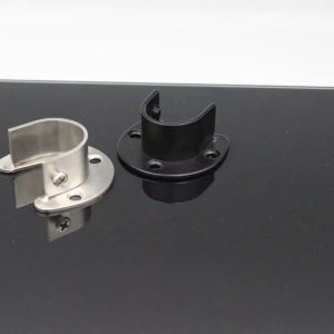 KOVEX 1Pcs Stainless Steel Wardrobe Rods Bracket Closet Flange Rod End Supports Curtain Rod U Holder Shaped COD