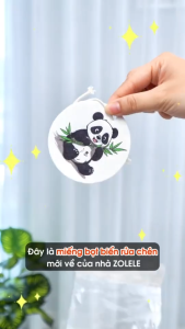 Double-Sided Cute Panda Dishwashing Sponges Strong Decontamination Durable Absorbent Non-stick Oil