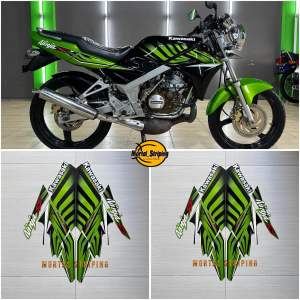 STIKER STRIPING LIS LES BODY KAWASAKI NINJA SS 2014 HIJAU