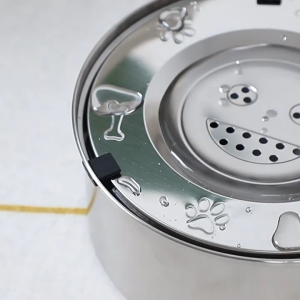 DEARYOYO Stainless Steel Dog Water Bowl Slow Feeder Spill Proof Large Capacity Pet Water Dispenser for Small Medium Large Pets