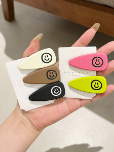 Cute Colorful Smiley Face Hair Clips Womens Side Bangs Duckbill One-Word Clips Hair Accessories Fresh out New Style