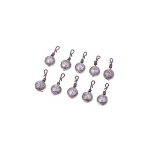EELHOE | 10 Pieces/Box Fishinh Sink Round Solid Lead Sink Auxiliary Gear Sliding lead Accessory Wholesale 2.5g-3.5g-5g-7g-10g-14g-20g
