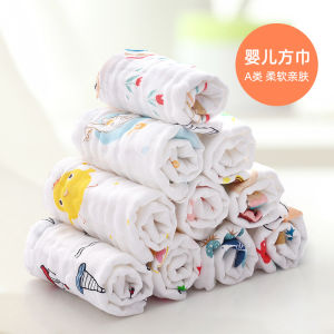 Newborn Baby Small Square Towel Gauze Pure Cotton Baby Saliva Towel Kids Handkerchief Kindergarten Facecloth Face Wiping Towel