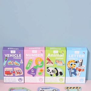 Magnet Hiasan Kulkas Magnetik Kepingan Puzzle Belajar Huruf Angka Karakter Lucu Mainan Edukasi Anak ST0159