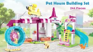 Girls Friends House Building Sets: A Fun Day Care Center for Pets