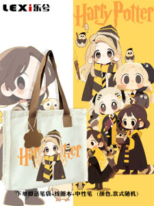 Adorable Harry Potter Gryffindor Cartoon Canvas Bag Student Backpack Single Shoulder Bag Leisure Tote Bag Foldable Water Washable