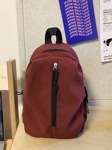 Minimalist Backpack Womens Large Capacity Student Schoolbag Waterproof Fitness Backpack Mens Portable Work Clothing Fashionable All-Match Small Bag