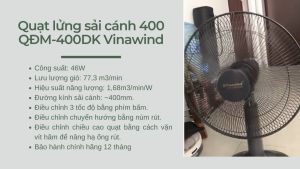Quạt Lửng Vinawind QĐM - 400DK Sải Cánh 400mm Bảo Hành Chính Hãng 12 Tháng [CHÍNH HÃNG]