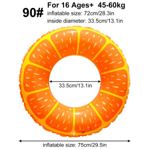 1PC Inflatable Swimming Pool Floating Ring Fruit Tubular Ring Fruit Swim Tubes Swimming Pool Floating Beach Swimming Party.
