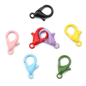 10-30pcs 12mm Color Alloy Painted Lobster Clasp For Making DIY Fashionable Jewelry Accessories