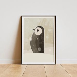 Tranh In Pop Art Hình Chim Cánh Cụt - Tranh Treo Tường Động Vật Tối Giản Thiết Kế Poster Retro Tác Phẩm Nghệ Thuật Hiện Đại Đồ Họa Táo Bạo Quà Tặng Thiên Nhiên Cho Nhà Cửa Tranh Canvas Không Khung