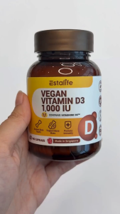 [NEW] Estalife Vegan Vitamin D3 1000 IU Contains Vitashine D3™ | Supports bone health & bone mass
