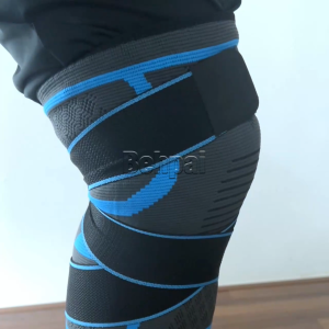 Adjustable Compression Knee Support Brace with Silicone Grip & Straps Breathable Fabric Joint Pain Relief