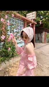 F4 Syal Lebar Tudung Kepala & Scarf Estetik Korea Summer Transparant Korean Aesthetic Headscarf BNLP