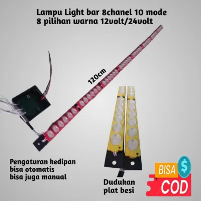 LED LIGTH BAR LED BAR LIGHT BAT 10 MODE 12/24v PANJANG 120CM TERMURAH COD