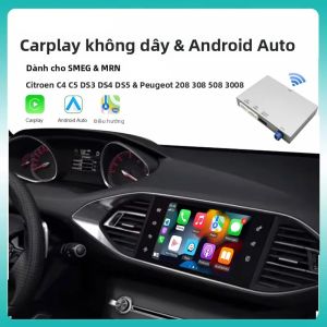 Bộ Chuyển Đổi Đa Phương Tiện SMEG AUTOABC Wireless Carplay Android Auto Mirror Link Cho Peugeot 2008 208 308 508 3008 Citroen C4 DS3 DS4 DS5