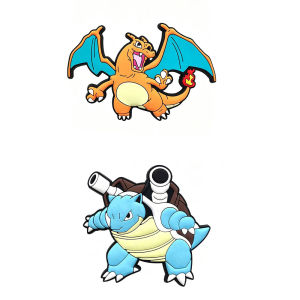 2/13Pcs Large Pokémon Squirtle Pikachu Shoe Charms For Slides SandalsPVC Shoe Decorations Accessories For Birthday Gift