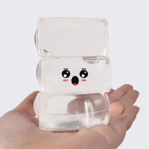 2026 Transparent Ice Cubes Soft Slow Rebound Sequins Maltose Ball Pinch Toy Stress Relief Elastic Squeezing Ball Decompression