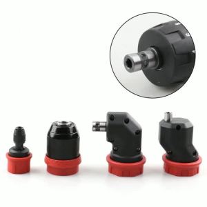 Quick-Release Drill Conversion Chuck For 6.35mm Hex Bits Compatible With Corded And Cordless Electric Drills Red Black