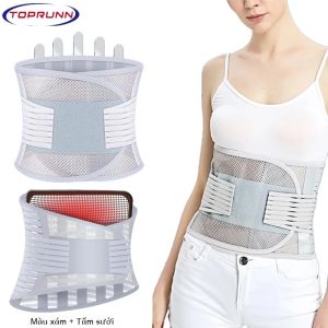 Đai Hỗ Trợ Thắt Lưng Thoáng Khí Giảm Đau Lưng Dưới Với Miếng Lót Thắt Lưng-Thích Hợp Cho Nam Và Nữ Đĩa Ăn Trứng & Giảm Đau Thần Kinh Tọa Nẹp Sau